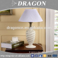 Traditional home spiral style white ceramic desk lamp